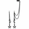 Wholesale โจ Blackheart Matte Black Moon & Stars Dangle Cuff Earrings ๐ 1 Wholesale โจ Blackheart Matte Black Moon & Stars Dangle Cuff Earrings ๐ -HT Style Outlet Store 10875471 hi