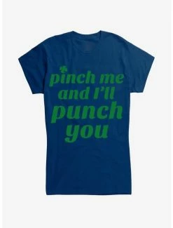 Hot Sale ⭐ St. Patty's Pinch Me And I'll Punch You 👧 Girls T-Shirt 🎁 -HT Style Outlet Store 11834441 hi 1