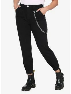Hot Sale 🔔 Black Denim Chain Jogger Pants 😍