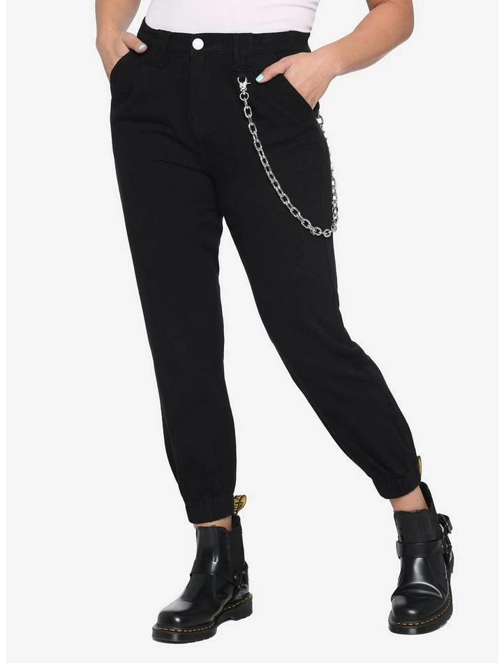 Hot Sale 🔔 Black Denim Chain Jogger Pants 😍 3 Hot Sale 🔔 Black Denim Chain Jogger Pants 😍