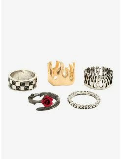 Cheapest ✨ Flame Ring Set 👍 -HT Style Outlet Store 12413765 av2