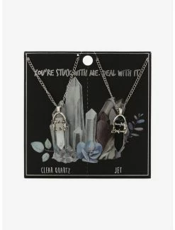 Hot Sale 🤩 Barbed Wire Crystal Best Friend Necklace Set 👍 -HT Style Outlet Store 12524152 av2