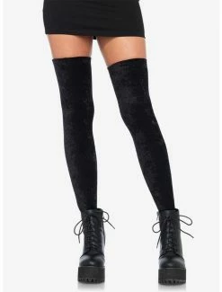Discount 👍 Black Velvet Thigh Highs ❤️
