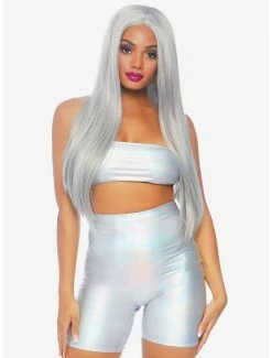 Coupon 🤩 Two - Piece Holographic Metallic Spandex Set 😍