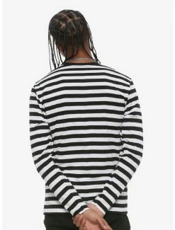 Best reviews of 👍 Black & White Striped Long-Sleeve T-Shirt 💯 -HT Style Outlet Store 12768480 av2