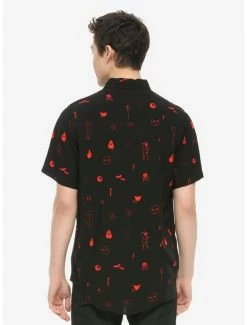 Brand new ๐คฉ Dark Symbols Black & Red Woven Button-Up ๐ 7 Brand new ๐คฉ Dark Symbols Black & Red Woven Button-Up ๐ -HT Style Outlet Store 12795635 av2