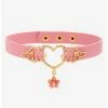Top 10 🧨 Cherry Blossom & Wings Heart Choker ⭐ -HT Style Outlet Store 12803723 hi