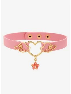 Top 10 🧨 Cherry Blossom & Wings Heart Choker ⭐
