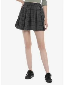 Best reviews of ❤️ Black & Grey Plaid Suspender 👗 Skirt 😀