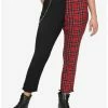 Discount ⭐ Black & Red Plaid Split Leg Pants 🌟