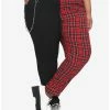 Coupon ๐ Black & Red Plaid Split Leg Pants With Detachable Chain Plus Size ๐ 2 Coupon ๐ Black & Red Plaid Split Leg Pants With Detachable Chain Plus Size ๐ -HT Style Outlet Store 13247334 hi