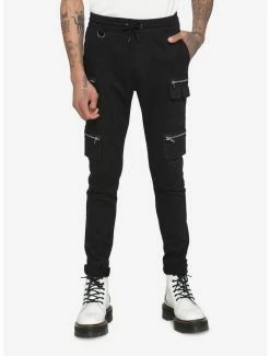 Cheapest 🌟 Black Zipper Jogger Pants 💯