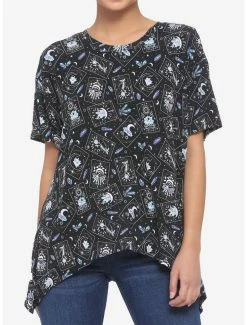 Outlet 😀 Pastel Crystal Tarot Card Shark Bite 👧 Girls T-Shirt 🔔