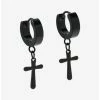 New 🔥 Black Cross Mini Hoop Earrings 💯 -HT Style Outlet Store 13369601 hi