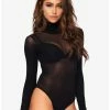 Wholesale ❤️ Black High Neck Long-Sleeve Bodysuit ⭐ -HT Style Outlet Store 13493058 hi