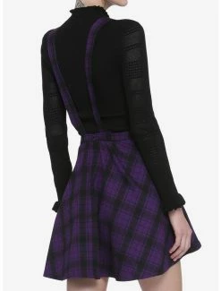 Best Sale 🔥 Black & Purple Plaid 👗 Skirtall 💯 -HT Style Outlet Store 14014580 av2