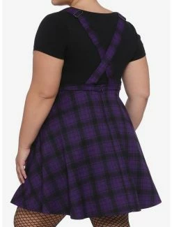 Discount 🤩 Black & Purple Plaid 👗 Skirtall Plus Size 🛒 -HT Style Outlet Store 14014588 av2