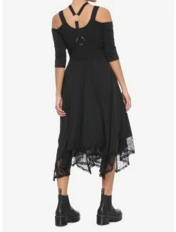 Budget 🌟 Black Harness & Cold Shoulder Maxi 👗 Dress 👏 -HT Style Outlet Store 14016068 av2