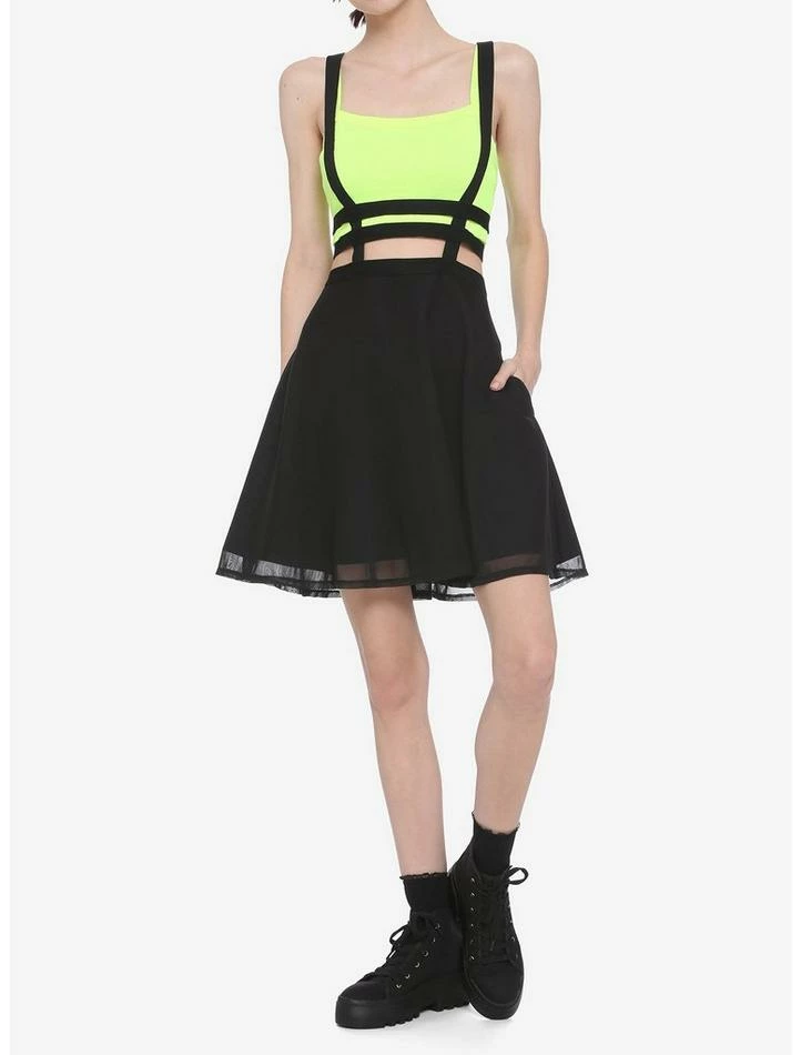 Brand new ๐งจ Black Cage & Mesh Suspender ๐ Skirt โจ 4 Brand new ๐งจ Black Cage & Mesh Suspender ๐ Skirt โจ - Image 2