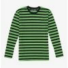 Coupon ⭐ Green & Black Stripe Long-Sleeve T-Shirt ❤️ 1 Coupon ⭐ Green & Black Stripe Long-Sleeve T-Shirt ❤️ -HT Style Outlet Store 14191355 hi
