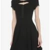 Wholesale 🎁 Black High Neck Keyhole 👗 Dress ⭐
