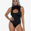 Outlet 😍 Black Spandex Keyhole Bodysuit 🎉