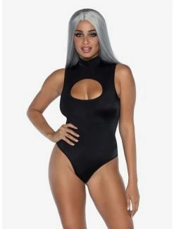 Outlet 😍 Black Spandex Keyhole Bodysuit 🎉