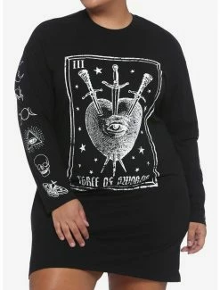 Brand new โ๏ธ Three Of Swords Tarot Long-Sleeve T-Shirt ๐ Dress Plus Size ๐