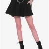 Budget 🥰 Black Cross Chain Pleated 👗 Skirt 🤩 -HT Style Outlet Store 14353085 hi