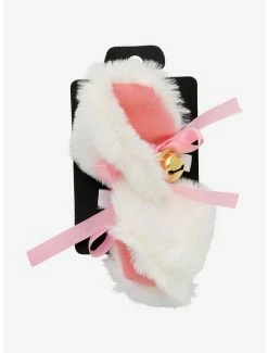 Budget 🌟 White & Pink Fuzzy Cat Ear Hair Clips 😍 -HT Style Outlet Store 14397469 av3