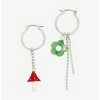 New 🎁 Mushroom & Flower Mismatch Drop Earrings ⌛ -HT Style Outlet Store 14699930 hi