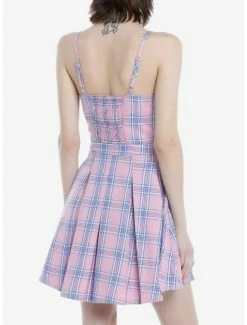 Hot Sale ๐คฉ Pink & Purple Plaid Lace-Up ๐ Dress ๐ฏ 7 Hot Sale ๐คฉ Pink & Purple Plaid Lace-Up ๐ Dress ๐ฏ -HT Style Outlet Store 14701321 av2