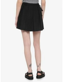 Budget 🤩 Black Cargo Pocket & Chain Pleated 👗 Skirt 😀 -HT Style Outlet Store 14704431 av1