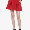 Deals 😀 Red Lace-Up Skater 👗 Skirt ⭐ 2 Deals 😀 Red Lace-Up Skater 👗 Skirt ⭐ -HT Style Outlet Store 14704521 hi
