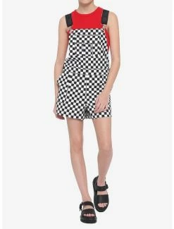 Deals 🎁 Black & White Checkered Utility Shortalls 😉 6 Deals 🎁 Black & White Checkered Utility Shortalls 😉 -HT Style Outlet Store 14704776 av1