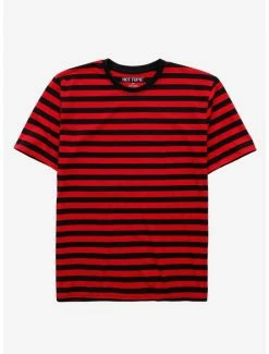 Hot Sale 🌟 Red & Black Stripe T-Shirt 🔥