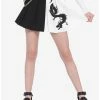 Cheap 🧨 Dragon Black & White Split Pleated Chain 👗 Skirt 👏 -HT Style Outlet Store 14849731 hi