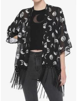 Cheap 😉 Moon Phase Chiffon Fringe Short Duster 🌟
