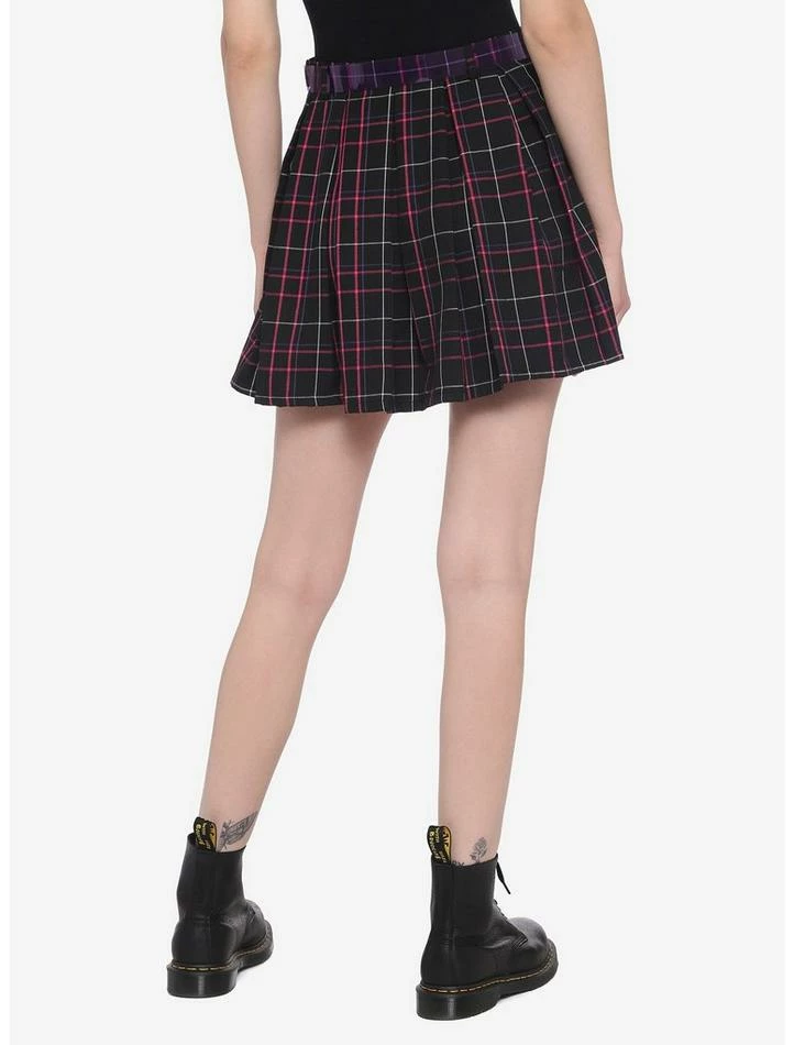 Cheapest ๐ Black Purple Pink Plaid Pleated ๐ Skirt With O-Ring Belt ๐งจ 4 Cheapest ๐ Black Purple Pink Plaid Pleated ๐ Skirt With O-Ring Belt ๐งจ - Image 2