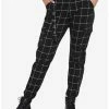 Cheapest 😍 HT Denim Black & White Grid Print Cargo Jogger Pants With Grommet Belt ⭐ 2 Cheapest 😍 HT Denim Black & White Grid Print Cargo Jogger Pants With Grommet Belt ⭐ -HT Style Outlet Store 15087552 hi