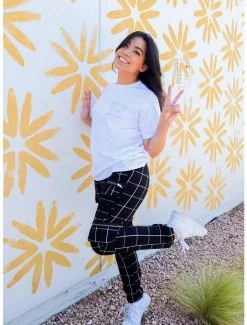 Flash Sale 🥰 Black & White Grid Cargo Jogger Pants 🌟 -HT Style Outlet Store 15097078 av2