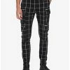 Flash Sale 🥰 Black & White Grid Cargo Jogger Pants 🌟 -HT Style Outlet Store 15097078 hi