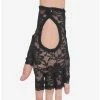 Budget ✔️ Black Lace Button Fingerless Gloves ⌛ -HT Style Outlet Store 15110044 hi