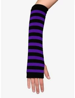Outlet 😍 Purple & Black Stripe Arm Warmers 👏