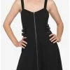 Budget 🛒 Black Zip Front Strap 👗 Dress 😍 -HT Style Outlet Store 15171954 hi