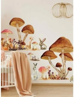 Promo ⌛ Mushroom Giant Peel And Stick Wall Decals ✨