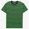 Discount ⌛ Green & Black Stripe T-Shirt 😉 -HT Style Outlet Store 15293557 hi