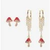 New ❤️ Mushroom Drop Hoops Earring Set 👍 -HT Style Outlet Store 15465661 hi