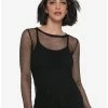 Best Pirce 💯 Black Fishnet Mesh 👧 Girls Long-Sleeve Top 🎁