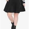 Hot Sale 💯 Black Skater 👗 Skirt With Grommet Belt Plus Size 🥰 -HT Style Outlet Store 15570422 hi